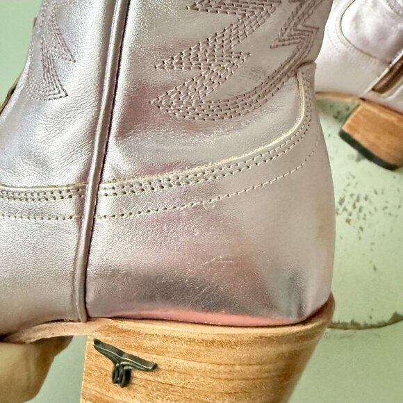 Lane SMOKESHOW Womens Cowboy Boots 7.5 Purple Metallic Western Cowgirl Mid Calf - Picture 5 of 12